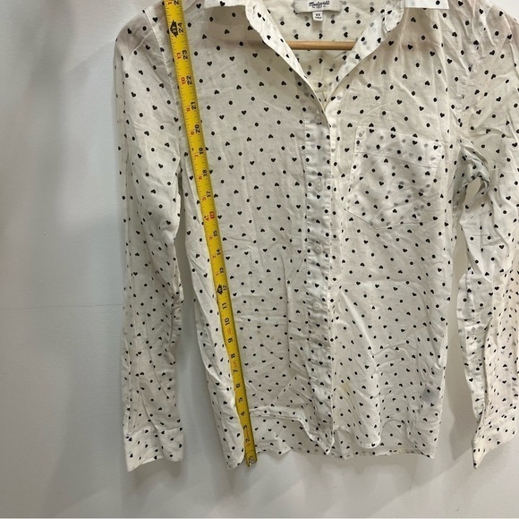 MADEWELL button down Shirt with tiny black hearts - Picture 4 of 7